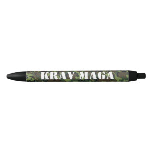 Bolígrafo De Tinta Negra Camuflaje KravMaga/Personalizado Textos
