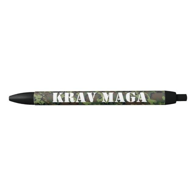 Bolígrafo De Tinta Negra Camuflaje KravMaga/Personalizado Textos (Anverso)