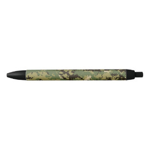 Bolígrafo De Tinta Negra Camuflaje Naval Woodland