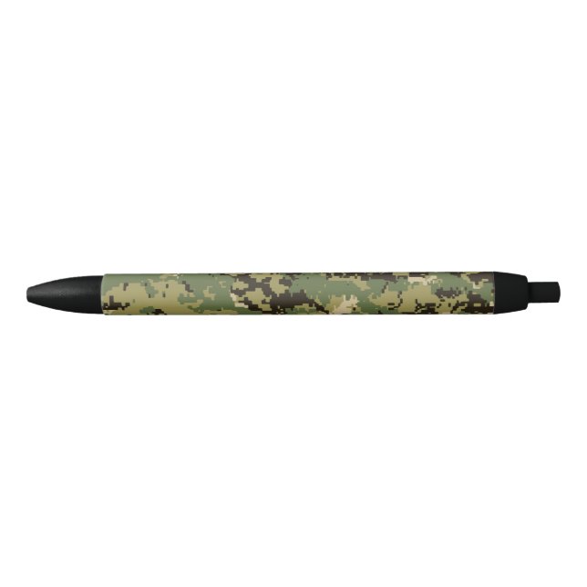 Bolígrafo De Tinta Negra Camuflaje Naval Woodland (Anverso)