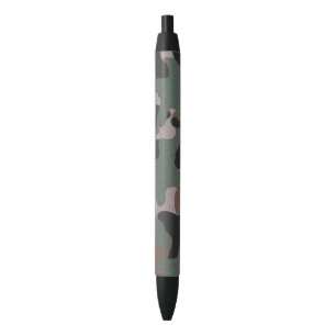Bolígrafo De Tinta Negra Camuflaje verde