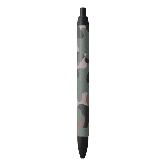 Bolígrafo De Tinta Negra Camuflaje verde (Frente vertical)
