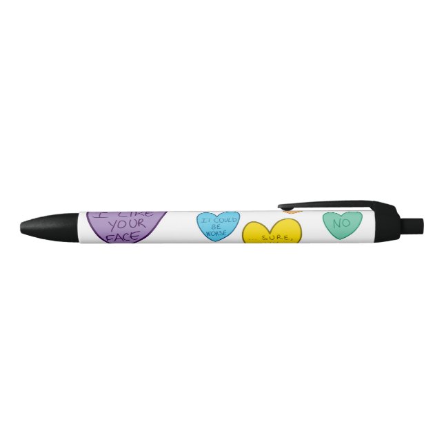 Bolígrafo De Tinta Negra Candy Hearts (Parte superior)