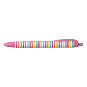 Bolígrafo De Tinta Negra ¡Candy rayado! Feliz Diversión Colorful Pen