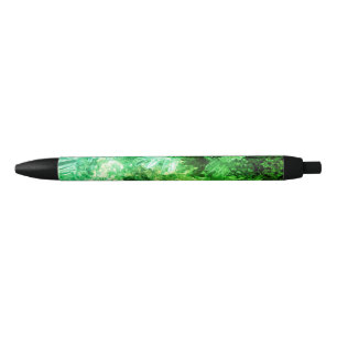 Bolígrafo De Tinta Negra Capas de cristales verdes