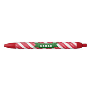 Bolígrafo De Tinta Negra Caramelo de Navidad Personalizado