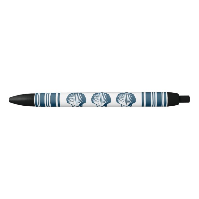 Bolígrafo De Tinta Negra Cascos y rayas (Anverso)