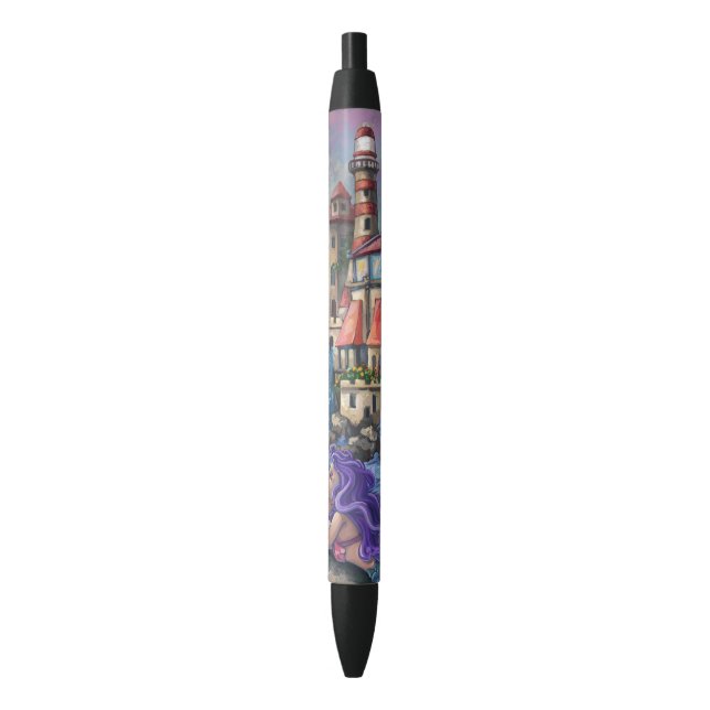 Bolígrafo De Tinta Negra Castillo de Sirena (Frente vertical)