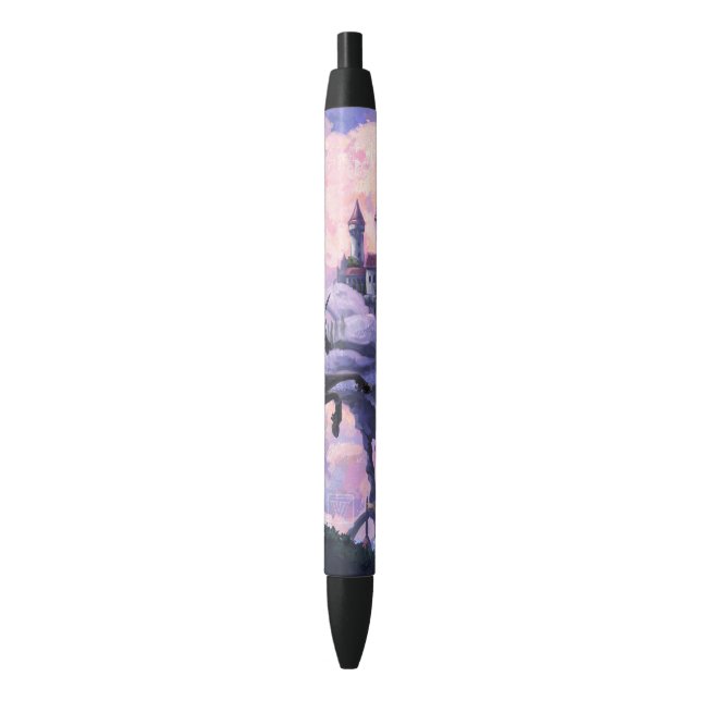 Bolígrafo De Tinta Negra Castillo de Unicornio (Frente vertical)