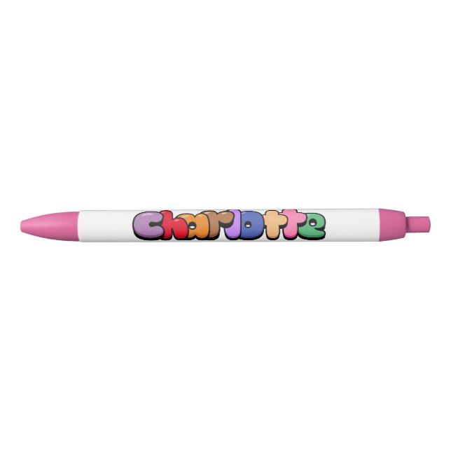 Bolígrafo De Tinta Negra Charlotte (Anverso)