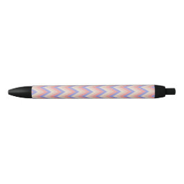 Bolígrafo De Tinta Negra Chevron Amarillo Rosa y Púrpura