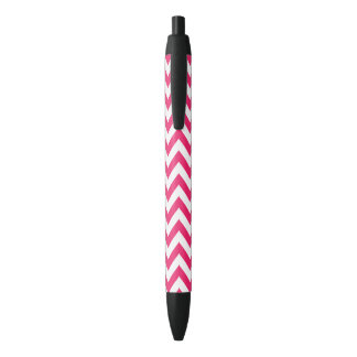 Bolígrafo De Tinta Negra Chevron rosado