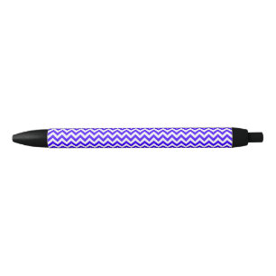 Bolígrafo De Tinta Negra Chevron Zigzag Lines Ultramarina Eléctrica