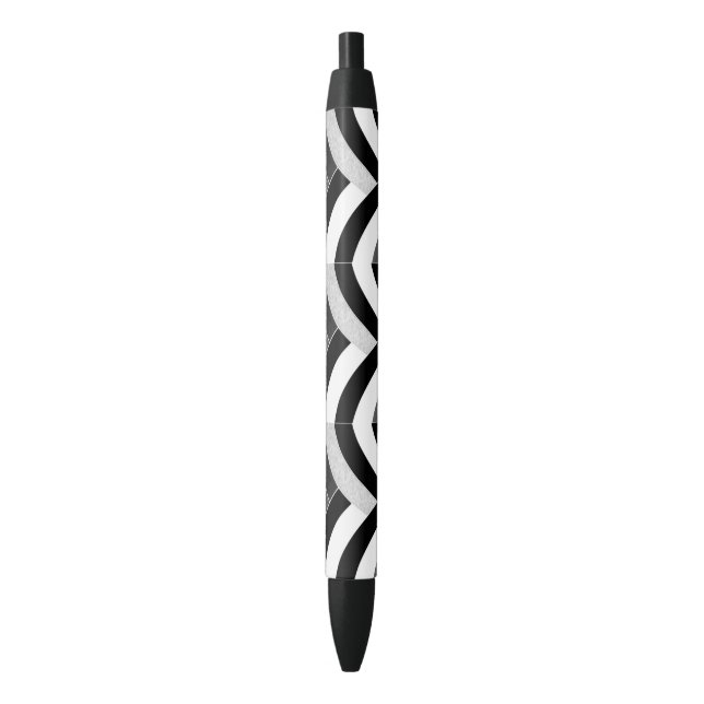 Bolígrafo De Tinta Negra Chevrons modernos y de diseño de moda (Frente vertical)
