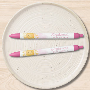 Bolígrafo De Tinta Negra Chica Boho Sol Baby Shower
