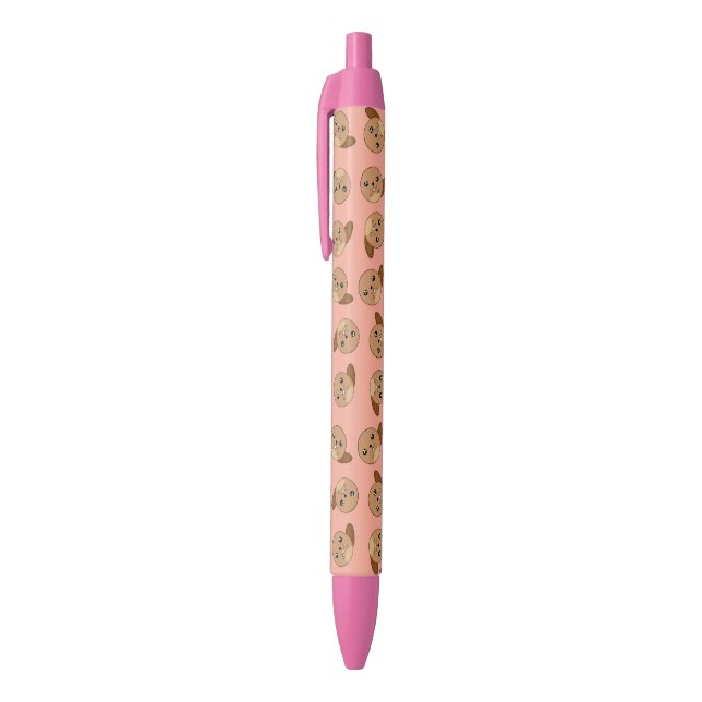 Bolígrafo De Tinta Negra Chicas animales de castores kawaii (Parte superior (vertical))