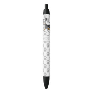 Bolígrafo De Tinta Negra Chihuahua de pelaje liso Blue Merle Cute Dog & Nom