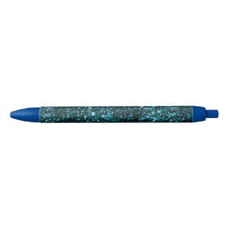 Bolígrafo De Tinta Negra Chispas azules