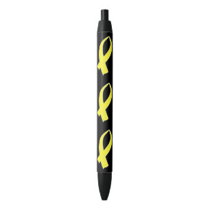 Bolígrafo De Tinta Negra Cinta de sensibilización (amarillo)