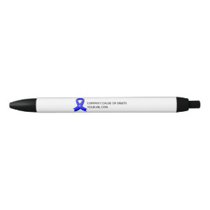 Bolígrafo De Tinta Negra Cinta de sensibilización azul recaudación de fondo