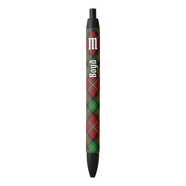 Bolígrafo De Tinta Negra Clan Boyd Tartan (Frente vertical)
