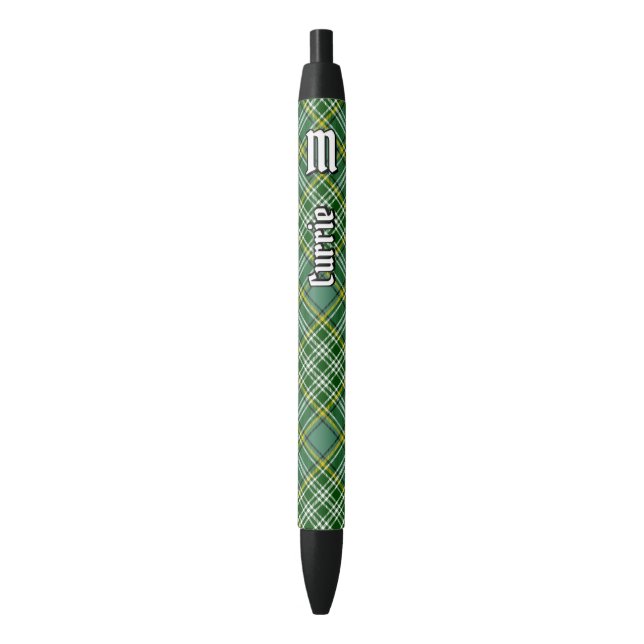 Bolígrafo De Tinta Negra Clan Currie Tartan (Frente vertical)