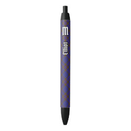 Bolígrafo De Tinta Negra Clan Elliot Modern Tartan Ink Pen