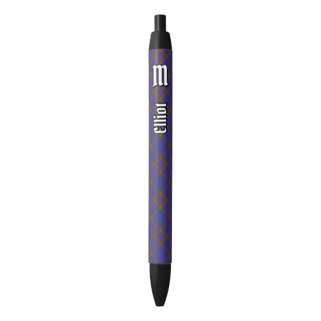 Bolígrafo De Tinta Negra Clan Elliot Modern Tartan Ink Pen (Frente vertical)