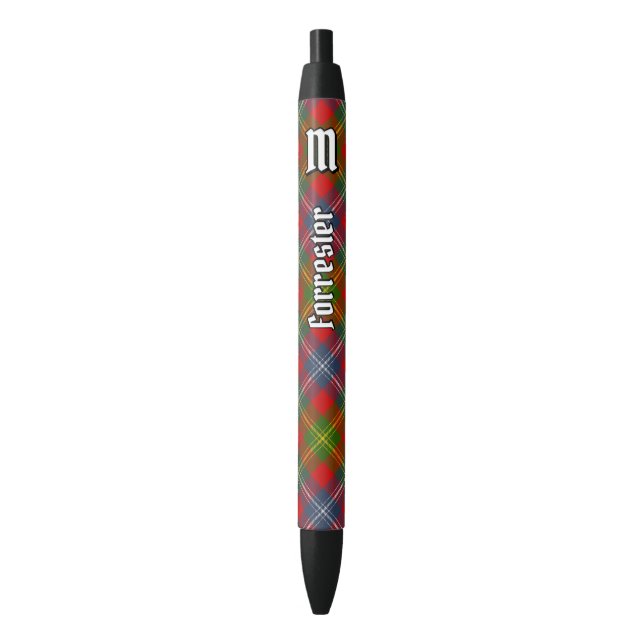Bolígrafo De Tinta Negra Clan Forrester Tartan (Frente vertical)