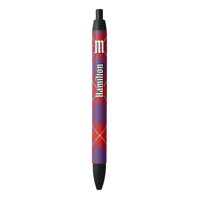 Bolígrafo De Tinta Negra Clan Hamilton Red Tartan Ink Pen (Frente vertical)