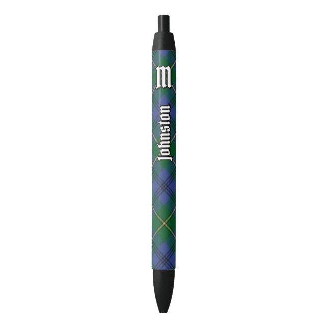 Bolígrafo De Tinta Negra Clan Johnston Tartan Ink Pen (Frente vertical)