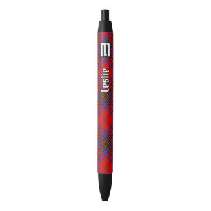 Bolígrafo De Tinta Negra Clan Leslie Red Tartan