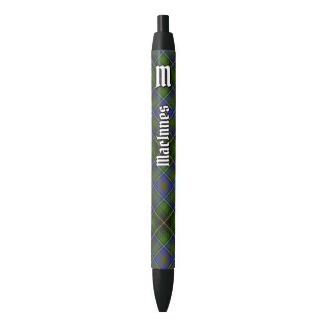 Bolígrafo De Tinta Negra Clan MacInnes Tartan (Frente vertical)