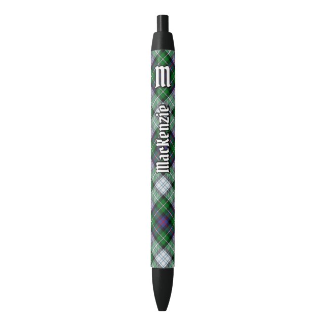 Bolígrafo De Tinta Negra Clan MacKenzie Vestido Tartan Ink Pen (Frente vertical)