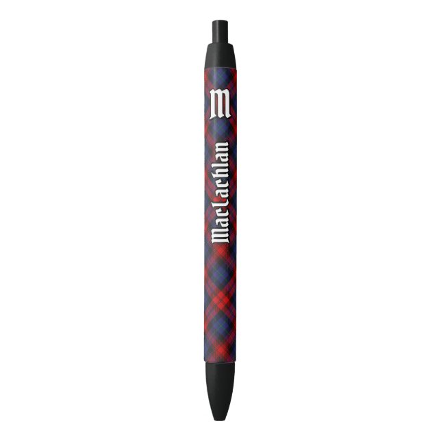 Bolígrafo De Tinta Negra Clan MacLachlan Tartan (Frente vertical)