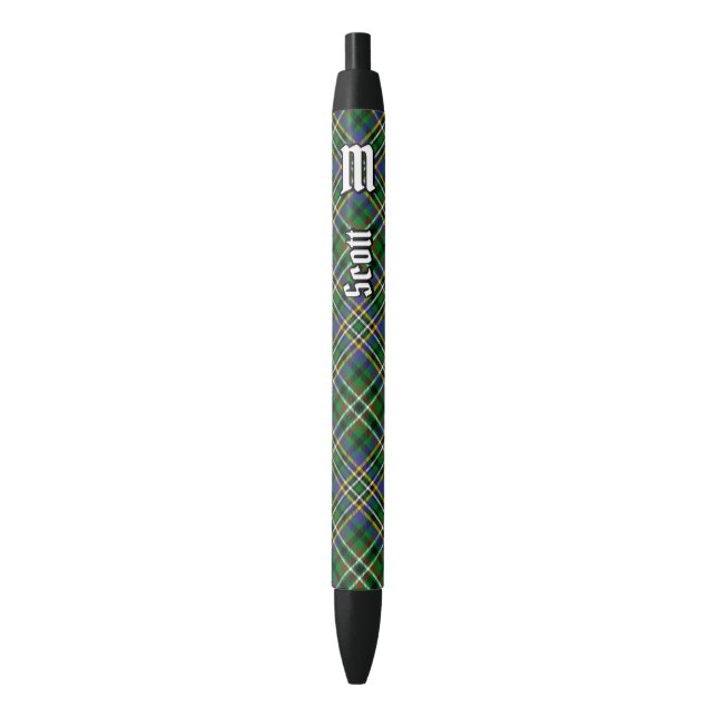 Bolígrafo De Tinta Negra Clan Scott Green Tartan Ink Pen (Frente vertical)