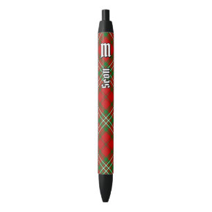 Bolígrafo De Tinta Negra Clan Scott Red Tartan Ink Pen