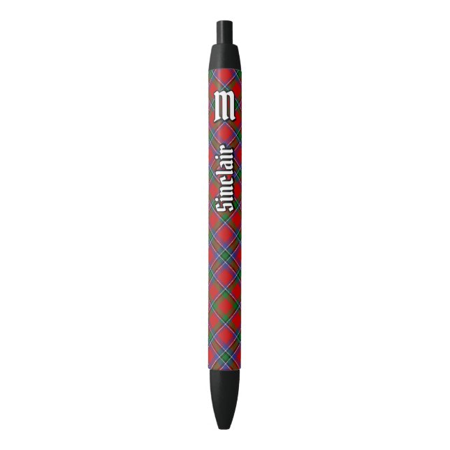 Bolígrafo De Tinta Negra Clan Sinclair Tartan (Frente vertical)