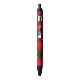 Bolígrafo De Tinta Negra Clan Wallace Tartan Ink Pen