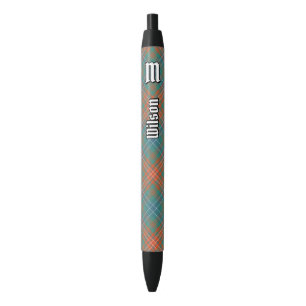 Bolígrafo De Tinta Negra Clan Wilson Ancient Tartán