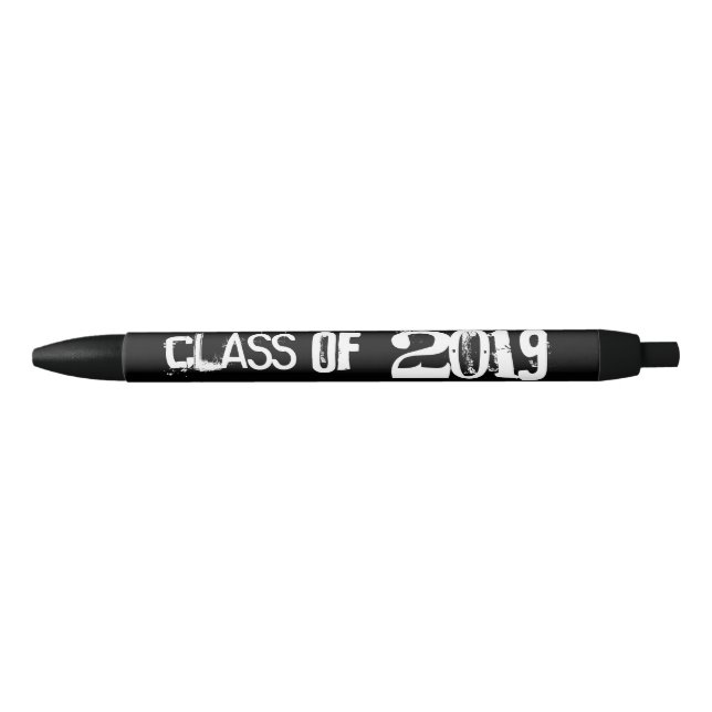 Bolígrafo De Tinta Negra Clase de graduación de 2019 (Anverso)