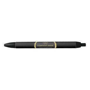 Bolígrafo De Tinta Negra Clásico Profesional Elegante Oro Negro