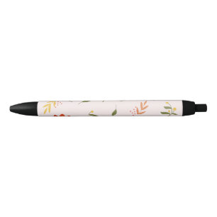 Bolígrafo De Tinta Negra colección de flores