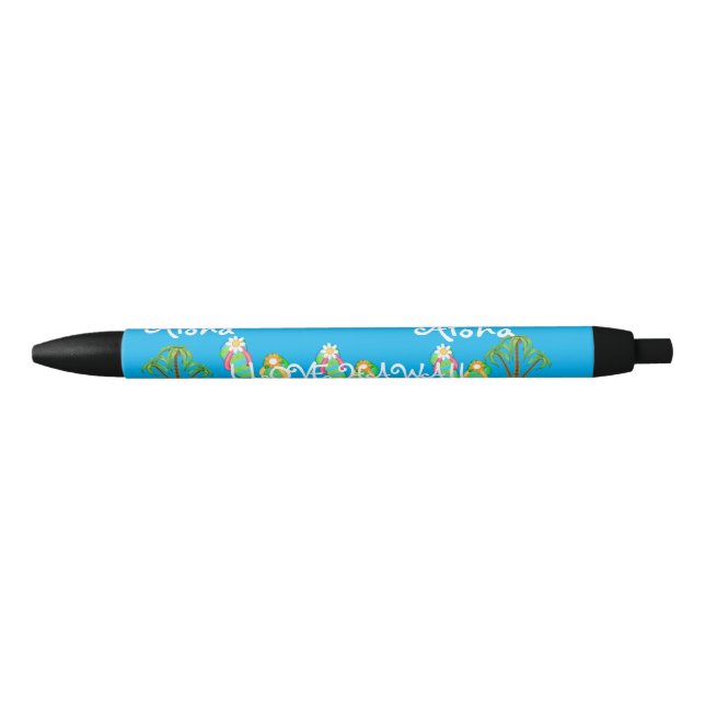 Bolígrafo De Tinta Negra Colección Hawaii Aloha - (Anverso)