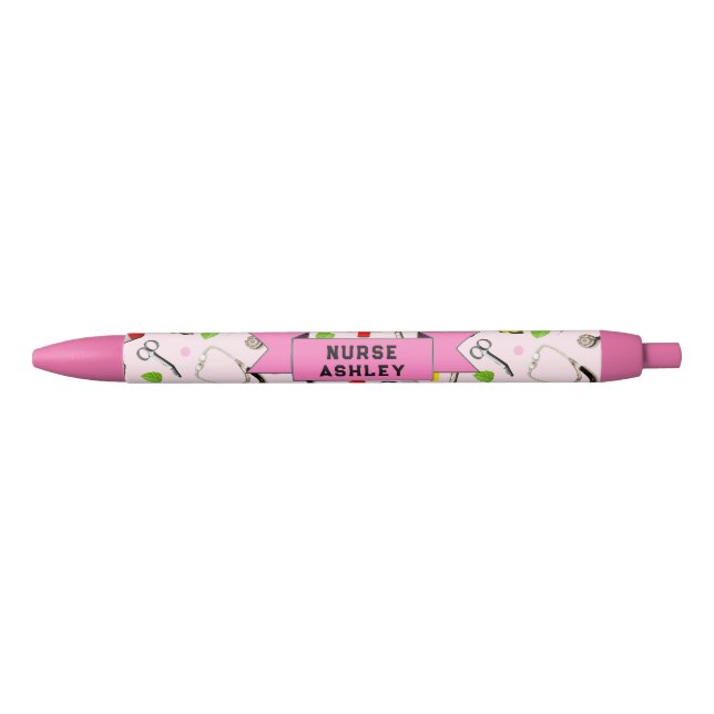 Bolígrafo De Tinta Negra Colectivo de enfermeras personalizadas (Anverso)