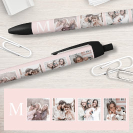 Bolígrafo De Tinta Negra Collage de fotos personalizado Rubor Pink personal