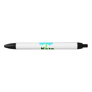 Bolígrafo De Tinta Negra Color de agua verde azul añadir tu nombre personal