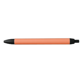 Bolígrafo De Tinta Negra Color Naranja Coral Sólido Plano