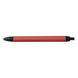 Bolígrafo De Tinta Negra Color Rojo Ladrillo Fuego Sólido Plano
