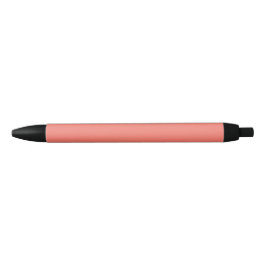 Bolígrafo De Tinta Negra Color Rojo Salmón Sólido Plano